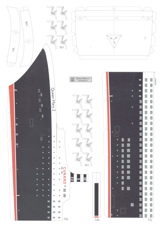 papercraftdatabase [JSC 077] Queen Mary 2
